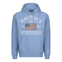Colony Blue martha's vineyard massachusetts american flag usa vintage pullover hoo Premium Hoodie - linhVisuals
