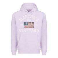 Lilac martha's vineyard massachusetts american flag usa vintage pullover hoo Premium Hoodie - linhVisuals