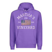 Purple martha's vineyard massachusetts american flag usa vintage pullover hoo Premium Hoodie - linhVisuals