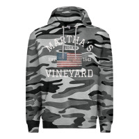 Slate Camo martha's vineyard massachusetts american flag usa vintage pullover hoo Premium Hoodie - linhVisuals