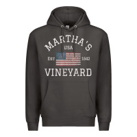 Smoke martha's vineyard massachusetts american flag usa vintage pullover hoo Premium Hoodie - linhVisuals
