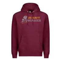 Burgundy us navy seabees we build, we fight us navy sweatshirt Premium Hoodie - linhVisuals