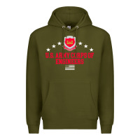 Army Green us army corps of engineers (usace) pullover hoodie Premium Hoodie - linhVisuals