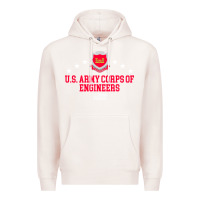 Pale Pink us army corps of engineers (usace) pullover hoodie Premium Hoodie - linhVisuals