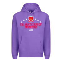 Purple us army corps of engineers (usace) pullover hoodie Premium Hoodie - linhVisuals