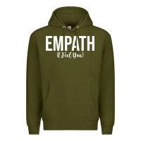 Army Green empath i feel you gift for empathetic person empathy pullover hoodie Premium Hoodie - linhVisuals