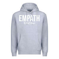 Heather Grey empath i feel you gift for empathetic person empathy pullover hoodie Premium Hoodie - linhVisuals
