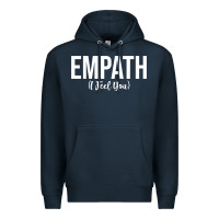 Navy empath i feel you gift for empathetic person empathy pullover hoodie Premium Hoodie - linhVisuals