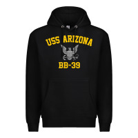 Black uss arizona bb 39 battleship t shirt Premium Hoodie - linhVisuals