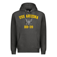 Charcoal Heather uss arizona bb 39 battleship t shirt Premium Hoodie - linhVisuals