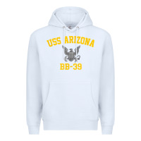 White uss arizona bb 39 battleship t shirt Premium Hoodie - linhVisuals