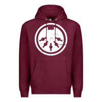 Burgundy distressed midi plug synthesizer Premium Hoodie - linhVisuals