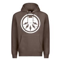 Coffee distressed midi plug synthesizer Premium Hoodie - linhVisuals