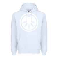 White distressed midi plug synthesizer Premium Hoodie - linhVisuals