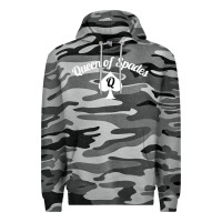 Slate Camo queen of spades clothes for women   qos tee t shirt Premium Hoodie - linhVisuals