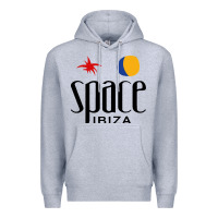 Heather Grey Space Ibiza Premium Hoodie - linhVisuals