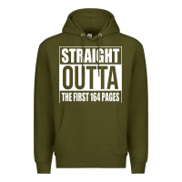 Army Green Straight Outta The First 164 Pages Premium Hoodie - linhVisuals