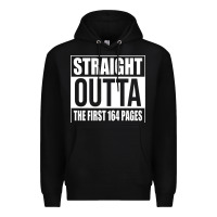 Black Straight Outta The First 164 Pages Premium Hoodie - linhVisuals