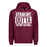 Burgundy Straight Outta The First 164 Pages Premium Hoodie - linhVisuals