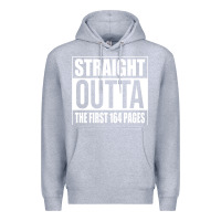 Heather Grey Straight Outta The First 164 Pages Premium Hoodie - linhVisuals