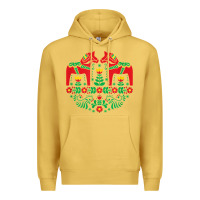 Antique Gold swedish dala horse folk art t shirt Premium Hoodie - linhVisuals