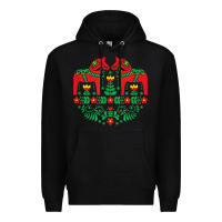 Black swedish dala horse folk art t shirt Premium Hoodie - linhVisuals