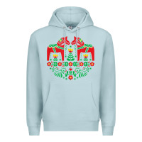 Blue Mist swedish dala horse folk art t shirt Premium Hoodie - linhVisuals