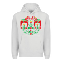 Dove Grey swedish dala horse folk art t shirt Premium Hoodie - linhVisuals