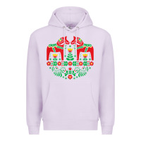 Lilac swedish dala horse folk art t shirt Premium Hoodie - linhVisuals
