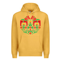 Mustard swedish dala horse folk art t shirt Premium Hoodie - linhVisuals