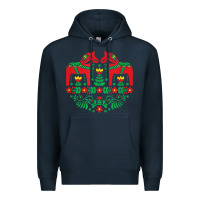 Navy swedish dala horse folk art t shirt Premium Hoodie - linhVisuals