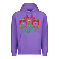 Purple swedish dala horse folk art t shirt Premium Hoodie - linhVisuals