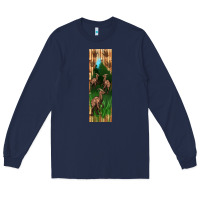 Navy dinosaur parasaurolophus pen wrap Long Sleeve Tee - Artiststas