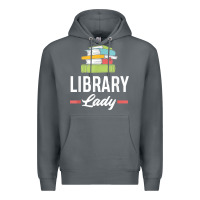 Rock womens funny library lady librarian library assistant t shirt Premium Hoodie - linhVisuals