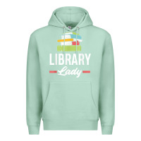 Seafoam womens funny library lady librarian library assistant t shirt Premium Hoodie - linhVisuals