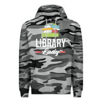 Slate Camo womens funny library lady librarian library assistant t shirt Premium Hoodie - linhVisuals
