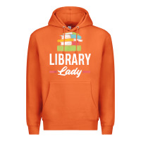 Carrot womens funny library lady librarian library assistant t shirt Premium Hoodie - linhVisuals