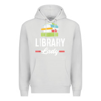 Dove Grey womens funny library lady librarian library assistant t shirt Premium Hoodie - linhVisuals