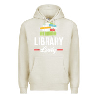 Oatmeal Heather womens funny library lady librarian library assistant t shirt Premium Hoodie - linhVisuals