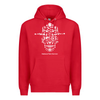 Red national park service, skull animals hiking camping eliments t shirt Premium Hoodie - linhVisuals