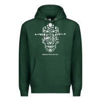 Sports Green national park service, skull animals hiking camping eliments t shirt Premium Hoodie - linhVisuals