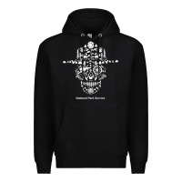 Black national park service, skull animals hiking camping eliments t shirt Premium Hoodie - linhVisuals