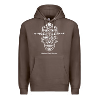 Coffee national park service, skull animals hiking camping eliments t shirt Premium Hoodie - linhVisuals