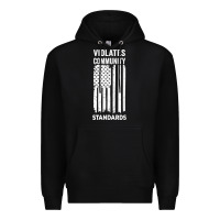 Black violates community standards apparel community t shirt Premium Hoodie - linhVisuals