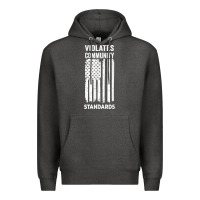 Charcoal Heather violates community standards apparel community t shirt Premium Hoodie - linhVisuals