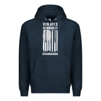 Navy violates community standards apparel community t shirt Premium Hoodie - linhVisuals