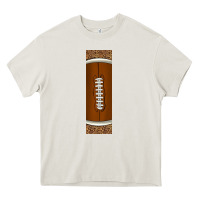 Cream american football with leopard pen wraps Heavy Core Tee - BundleAndBundleShop