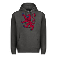 Charcoal Heather lion rampant of scotland, royal banner, royal arms, scottish pride Premium Hoodie - linhVisuals