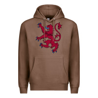 Chestnut lion rampant of scotland, royal banner, royal arms, scottish pride Premium Hoodie - linhVisuals