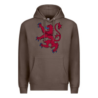 Coffee lion rampant of scotland, royal banner, royal arms, scottish pride Premium Hoodie - linhVisuals